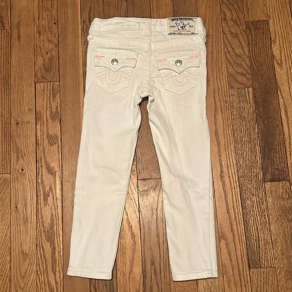 Girls size 4 White True Religion Jeans
